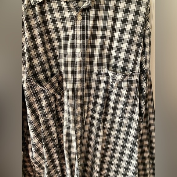PEPE Mens 100% cotton shirt Long Sleeve Button Down Size XL Gray Plaid - Picture 11 of 13